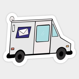 Cute Mail Truck Sticker